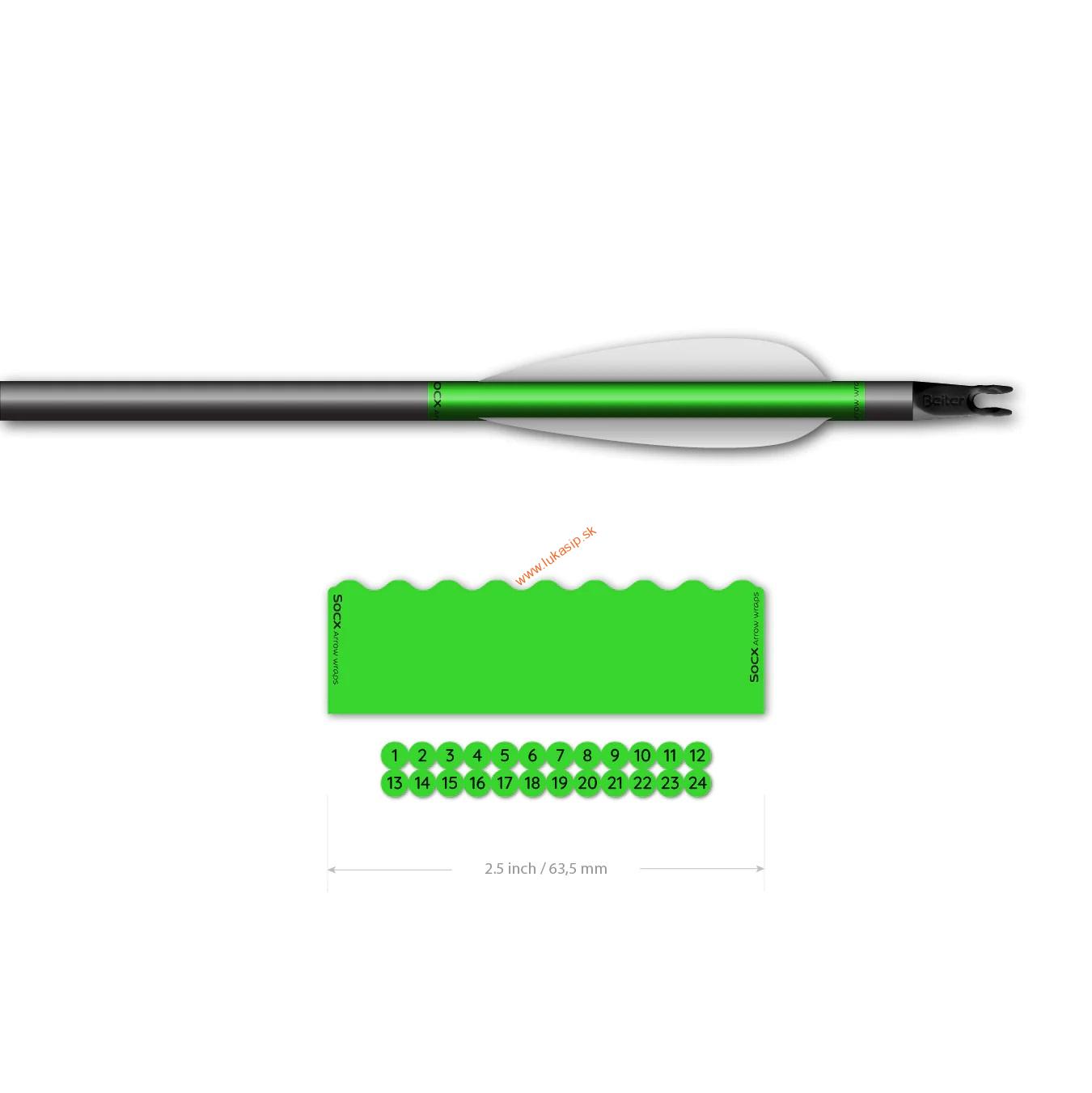 Arrow wraps Socx Fluo Shorty 12ks rôzne veľkosti