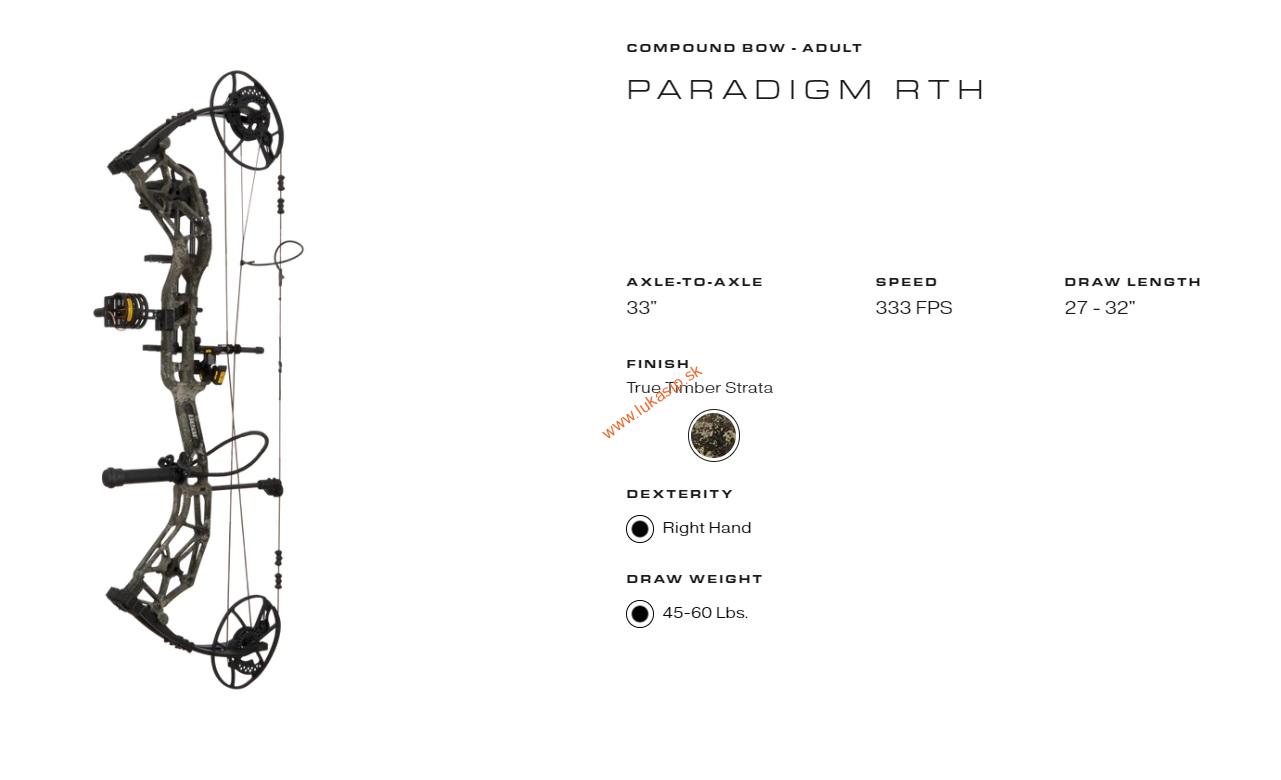 Bear Paradigm 55-70# 27-32" sada RTH, farba Mossy Oak DNA camo