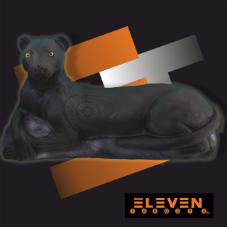 3D ležiaci panter Eleven - čierny