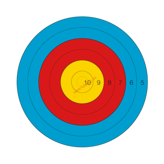 Papierový terč FITA 80 cm 10-5 redukovaný