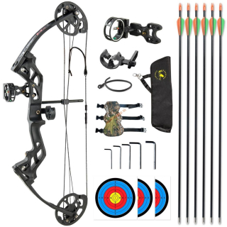 Detský kladkový luk Topoint M3 RH 17-27" / 10-30 LB sada RTS