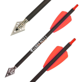 Šíp do kuše Cobra R9 Adder, karbon 7,5" s loveckým hrotom - 2 kusy